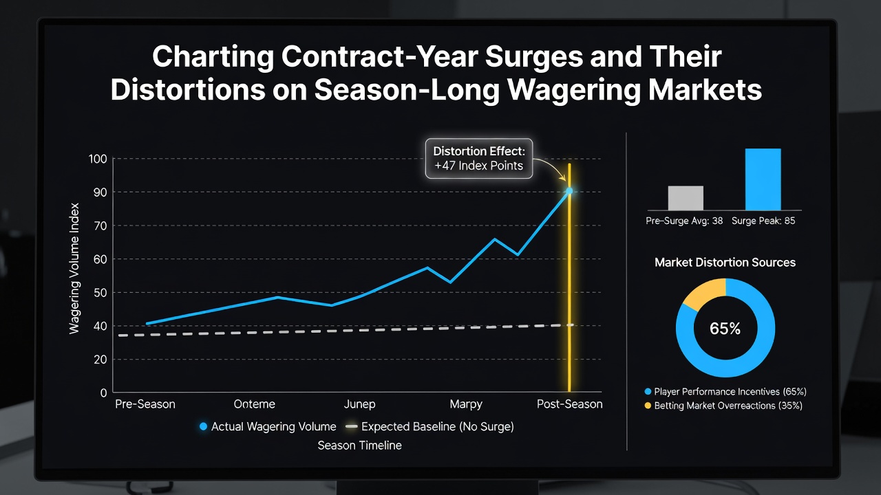 Graph illustrating line movement distortions caused by contract-year player surges