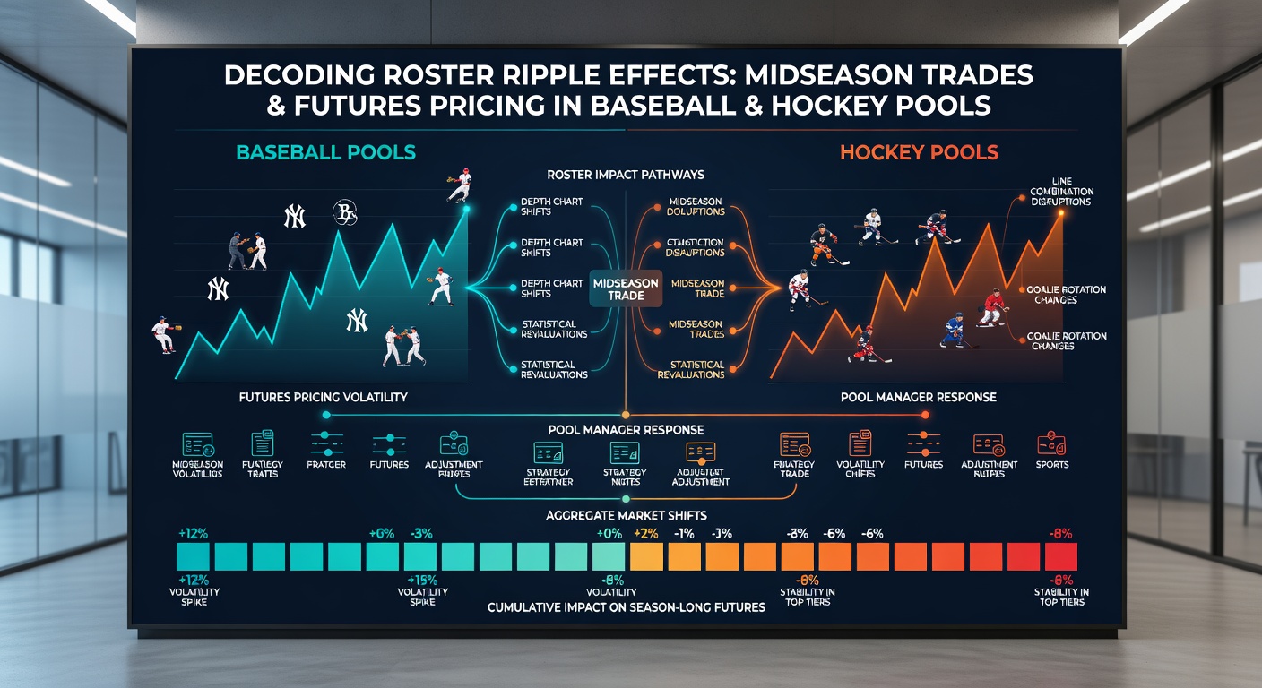 Hockey trade deadline activity with roster updates affecting futures odds