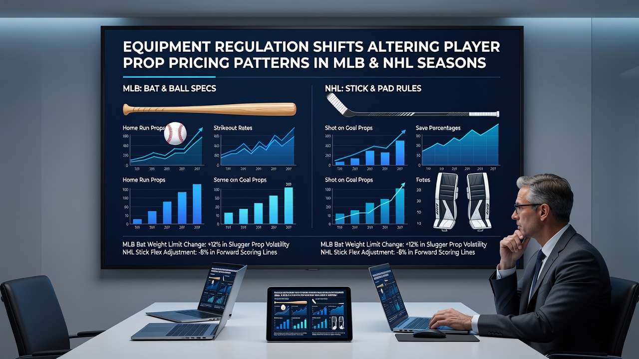 NHL equipment regulations affecting goalie and skater prop pricing