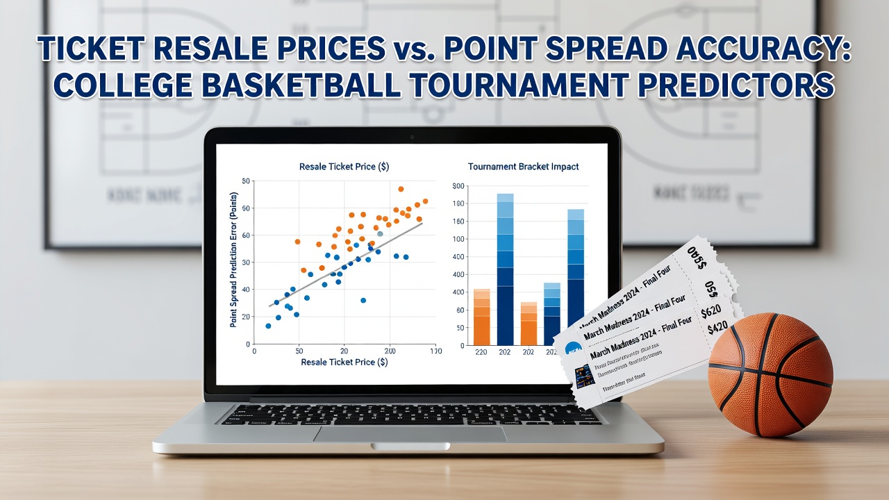 Ticket resale market trends for college basketball tournaments showing price fluctuations ahead of March events