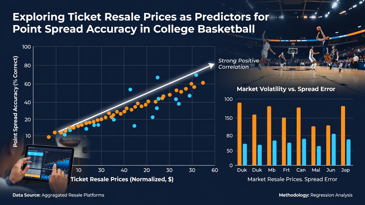Analysis of point spread accuracy versus resale price data in college basketball events