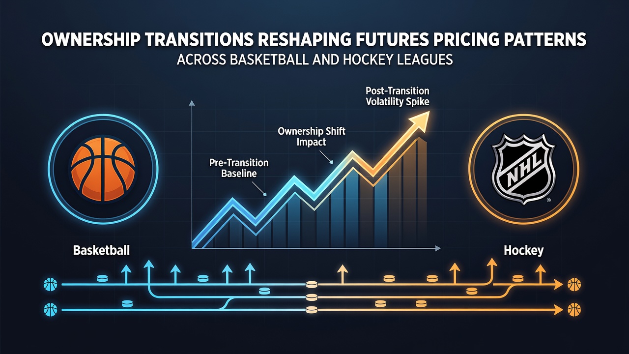 Futures odds boards displaying updated championship prices following recent franchise sales