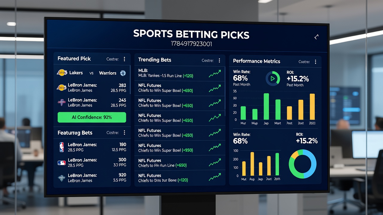 Analysts reviewing live sports betting data feeds and model outputs