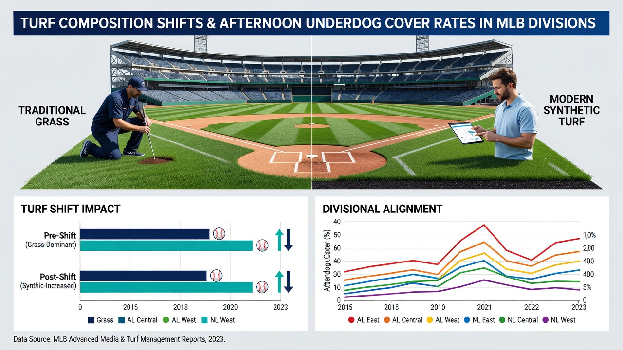 Close-up of MLB infield hybrid turf during afternoon sunlight with grounds crew maintaining moisture levels
